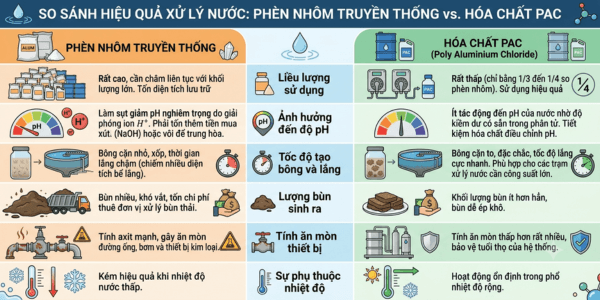 so sanh hoa chat pac và hoa chat truyen thong